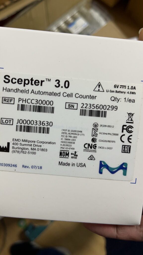 Millipore Scepter 3.0 Cell Counter