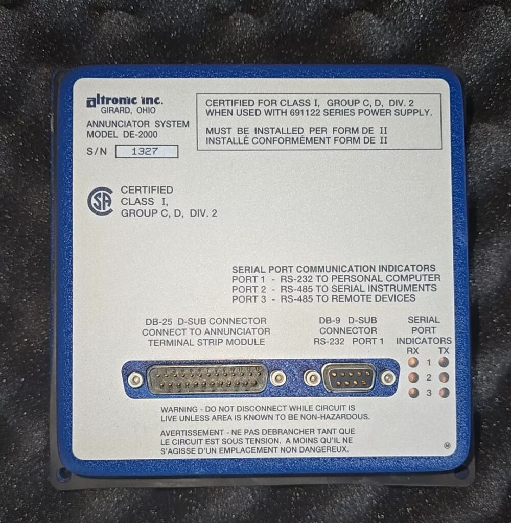 Altronic Engine Control Panel DE-2000 thumbnail