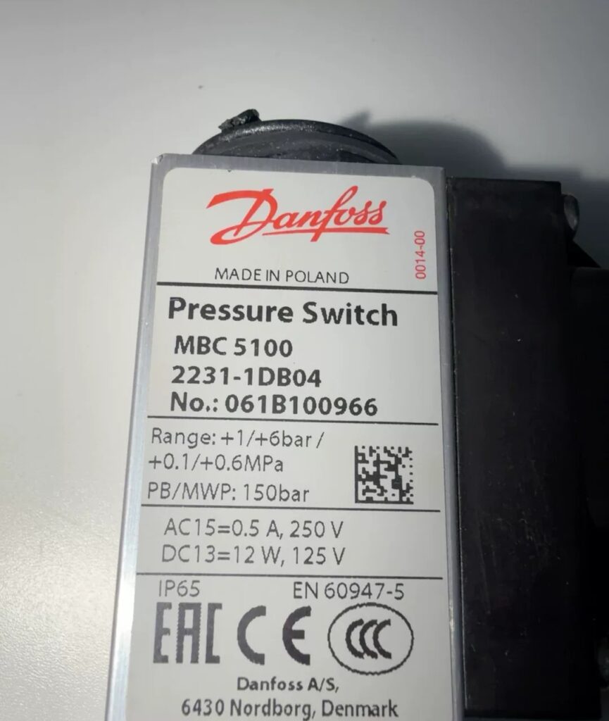 Danfoss Pressure Switch MBC 5100 thumbnail