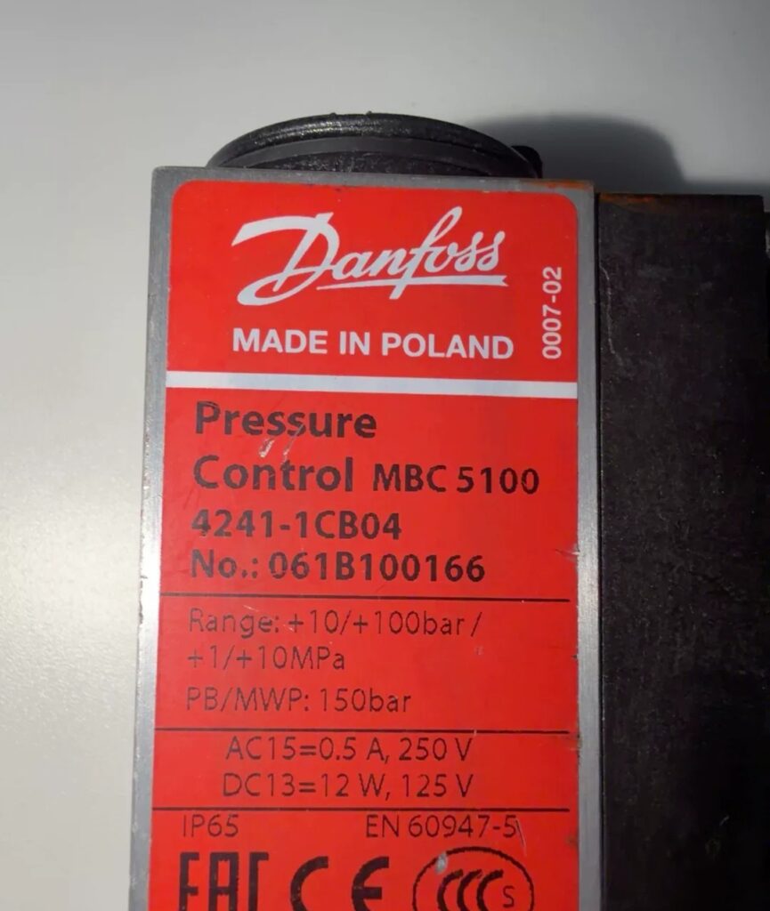 Danfoss Pressure Switch MBC 5100 4241-1CB04 thumbnail