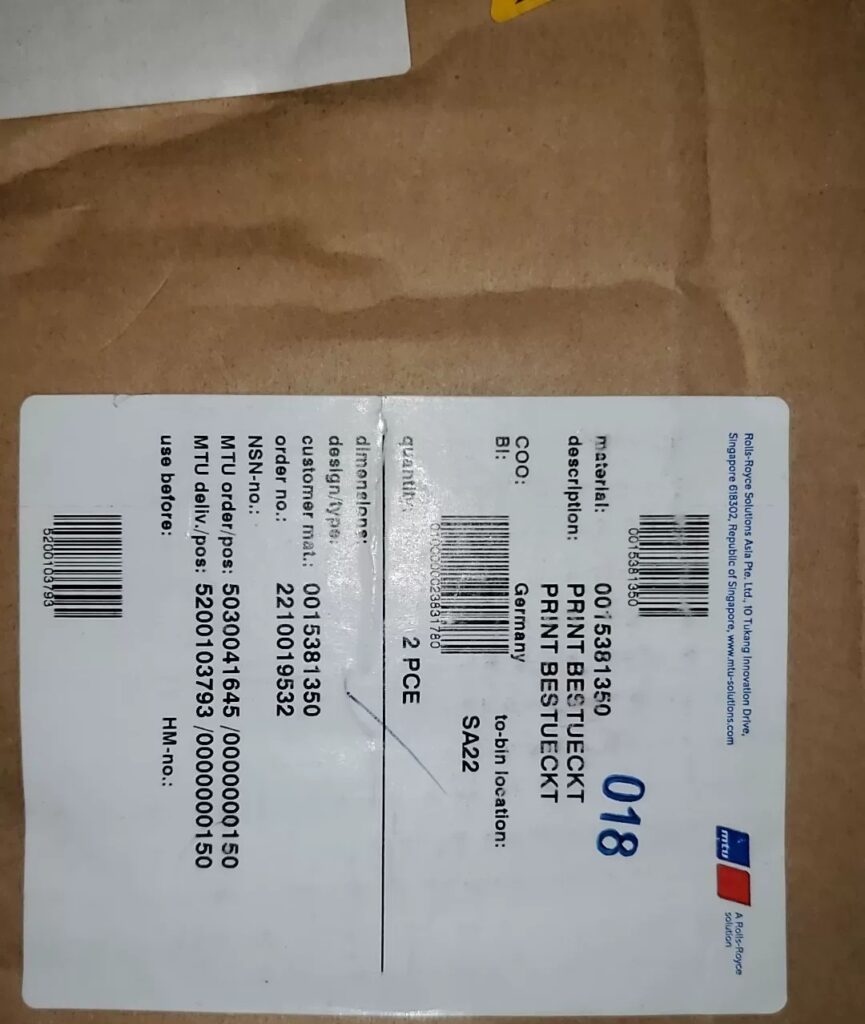 MTU Diesel Engine Spare Part 0015381350 thumbnail