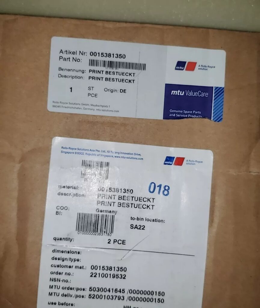 MTU Diesel Engine Spare Part 0015381350 thumbnail