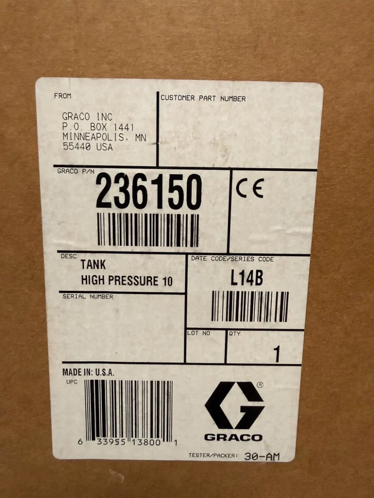GRACO 236150 Gallon High Pressure Tank thumbnail
