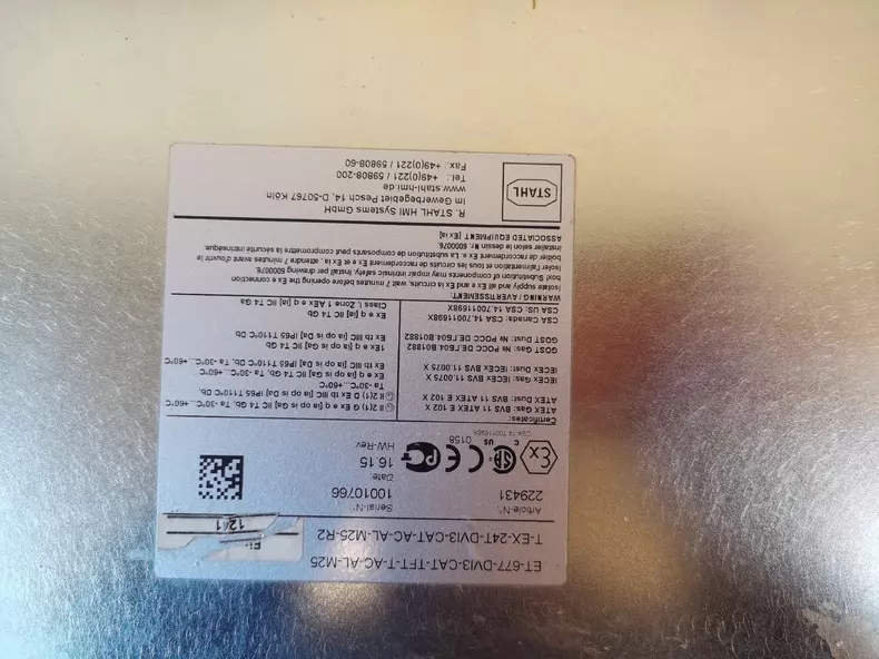STAHL ET-677-DVI3-CAT. display screen thumbnail