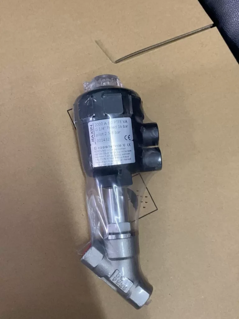 JIAXIN Pneumatic Angle Seat Valve 2000 A 8.0 PTFE VA