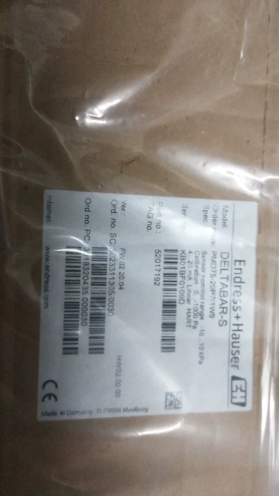 E+H Pressure Transmitter PMD75-29P7/1W39