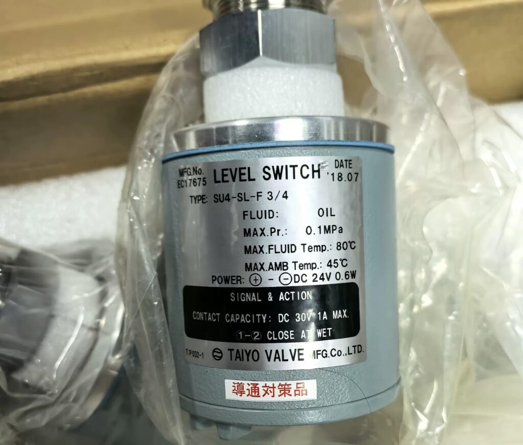 TAIYO VALVE Oil Level Sensor SU4-SL-F 3 thumbnail