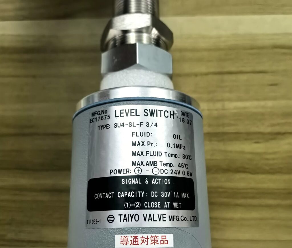 TAIYO VALVE Oil Level Sensor SU4-SL-F 3 thumbnail
