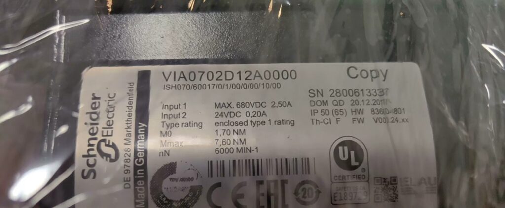 ELAU Servo Motor ISH070/60017/0/1/00