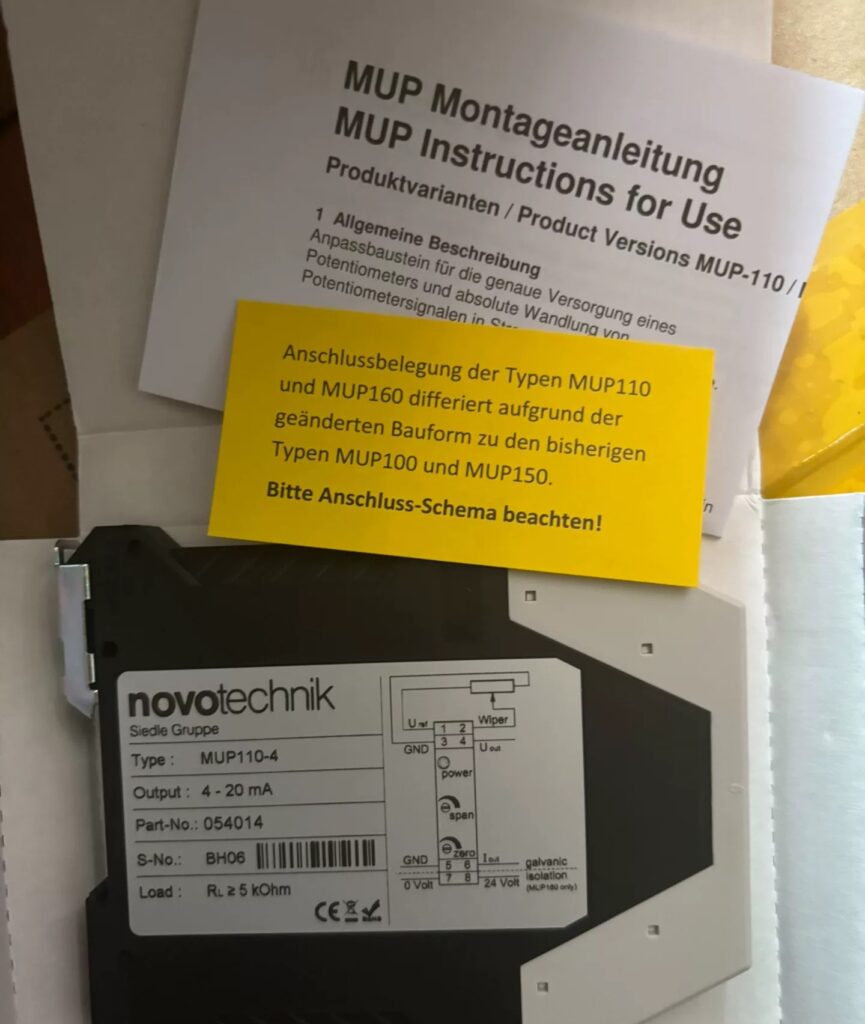 Novotechnik Signal Converter MUP110-4