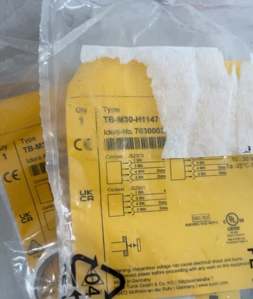 Turck Proximity Sensor TB-M30-H1147