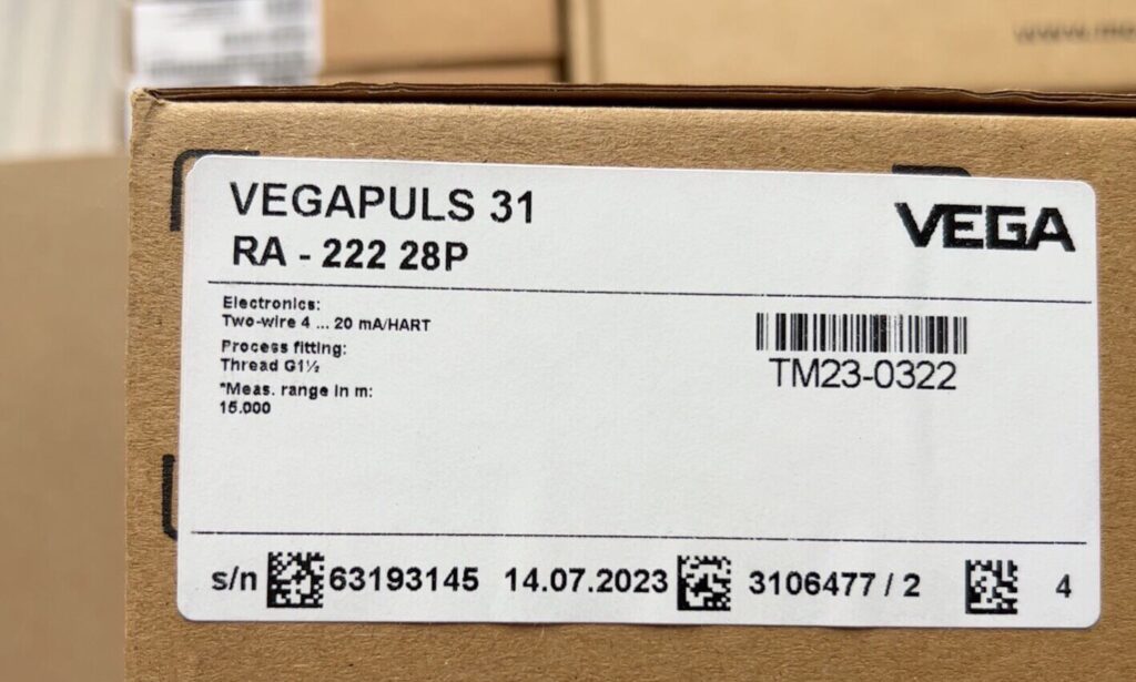 VEGA Radar Level Sensor VEGAPULS 31