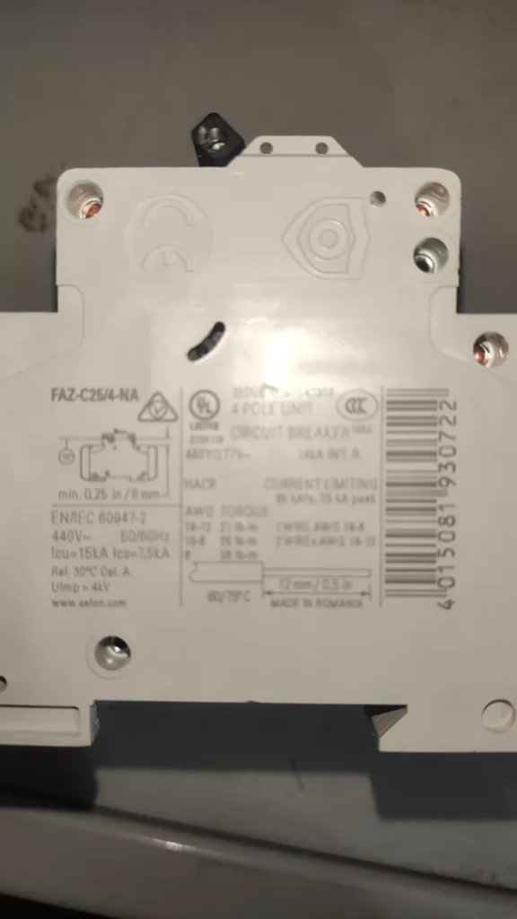 Eaton Circuit Breaker FAZ-C25/4-NA thumbnail
