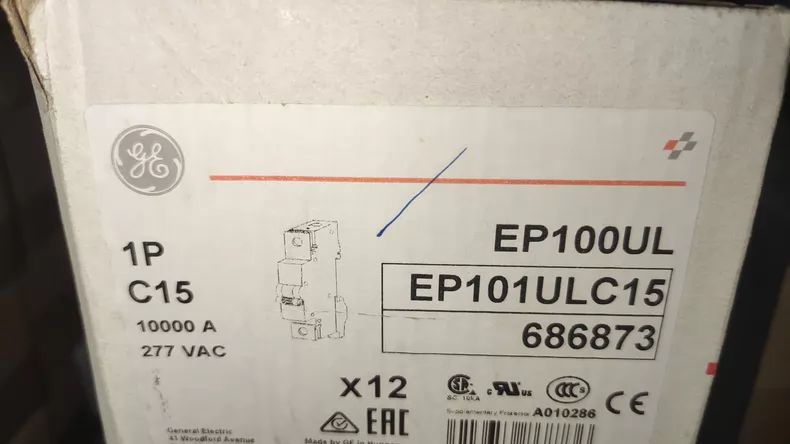 GE Circuit Breaker EP100UL EP101ULC15 thumbnail