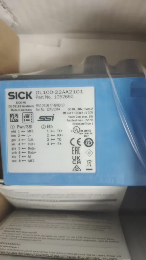 SICK Laser Distance Sensor DL100-22AA2101 thumbnail