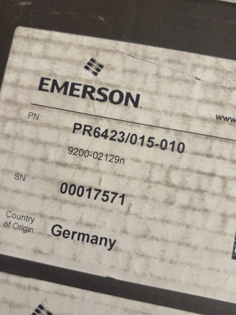 Emerson Vibration Sensor PR6423/015 thumbnail