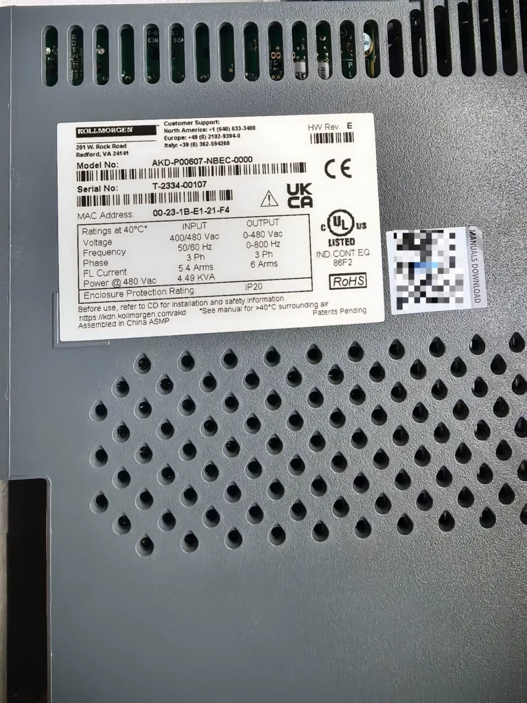 Kollmorgen Servo Drive AKD-P00607-NBEC-0000 thumbnail