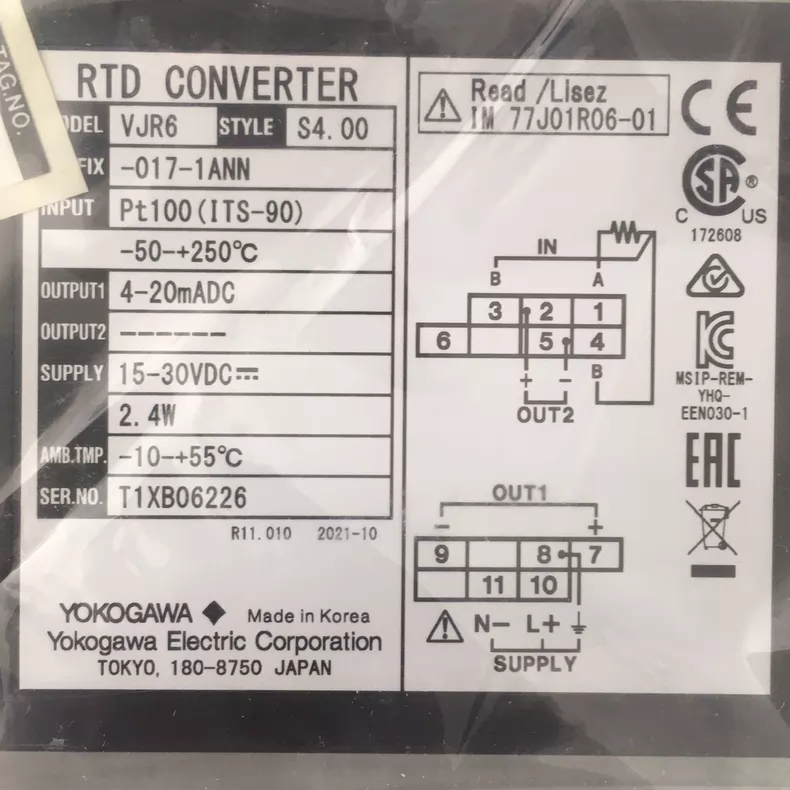 Yokogawa VJR6-017-1ANN thumbnail