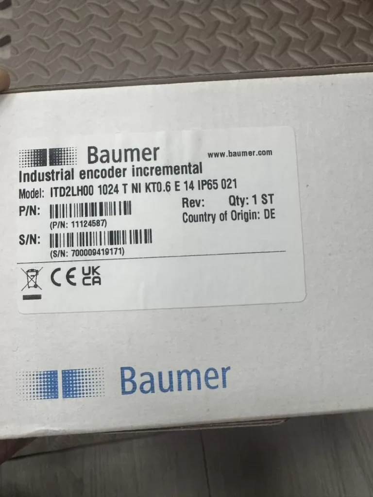 Baumer Incremental Encoder ITD2LH00 1024 T NI KT0.6 E 14 IP65 021