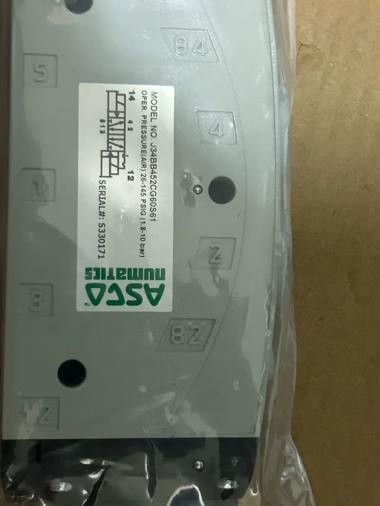 ASCO Solenoid Valve J34BB452CG60S61