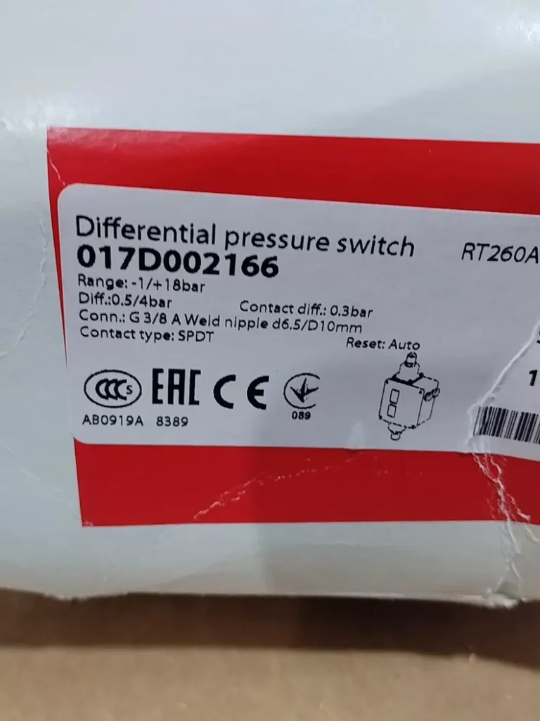 Danfoss Pressure Switch 017D002166
