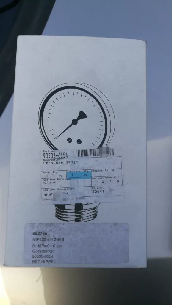 Tetra Pak Pressure Gauge 90503-6554 thumbnail