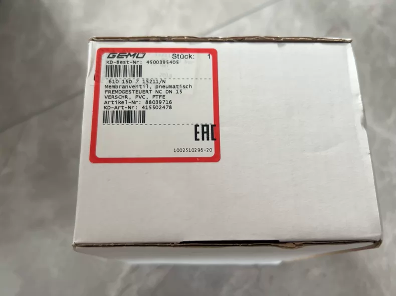 Gemu Pneumatic Diaphragm Valve 61015D715211N thumbnail