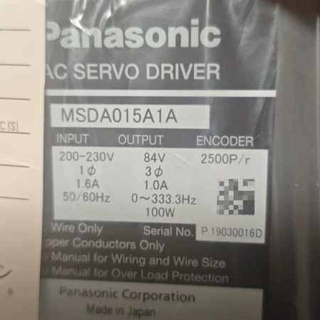 Panasonic Servo Drive MSDA015A1A