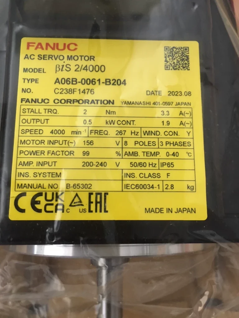 FANUC Servo Motor A06B-0061-B204 thumbnail