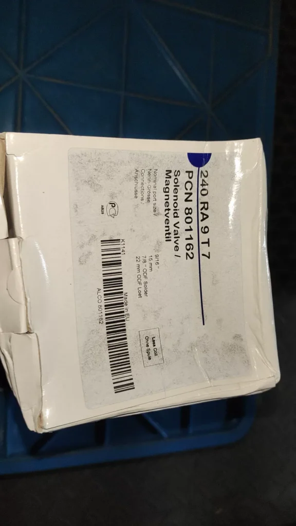 Emerson Solenoid Valve 240 RA 9T7