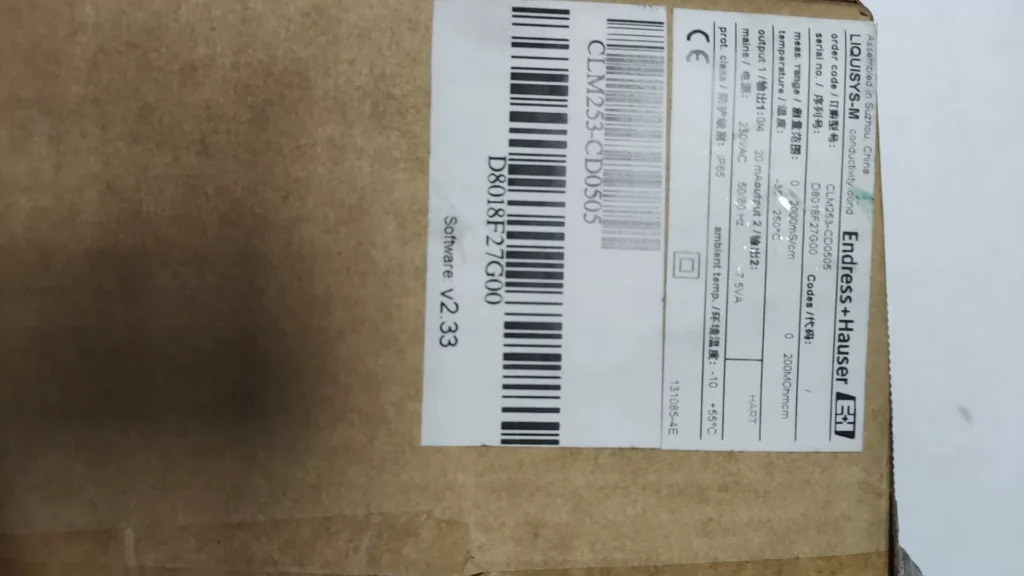 Endress+Hauser Conductivity Transmitter CLM253-CD0505