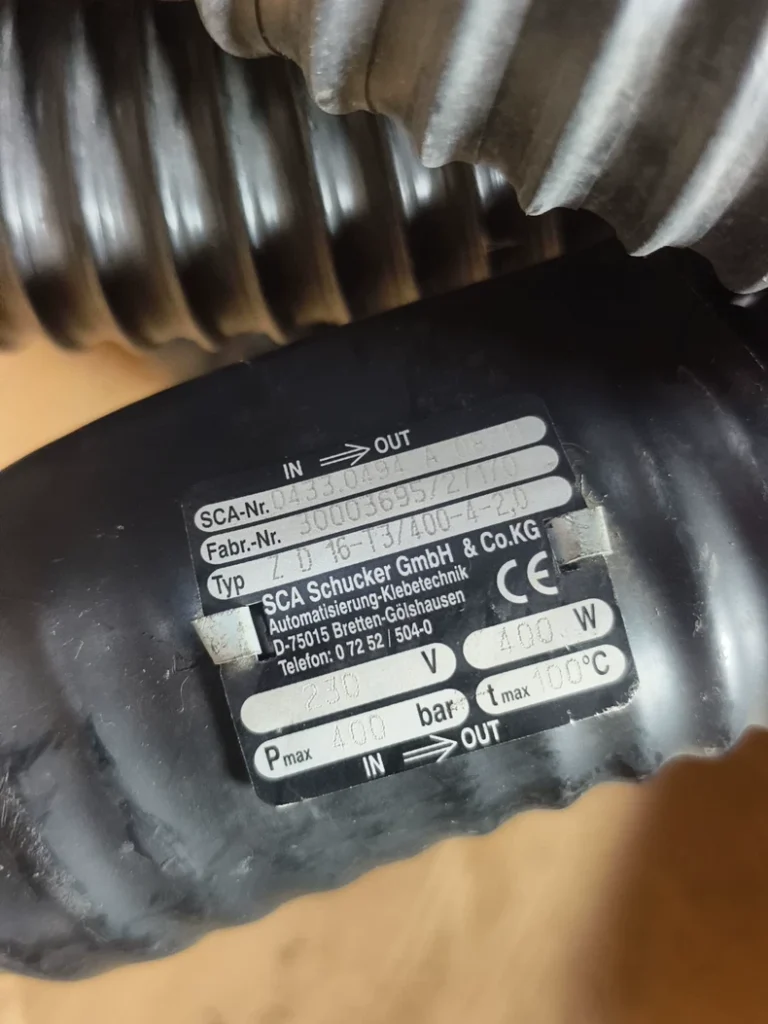 SCA Schucker 0433.0488A 0433.0494A Flexible Heated Hose thumbnail