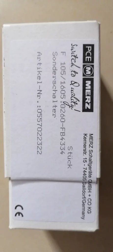 Universal Switch German MERZ F 105/1605.0260-FB4334