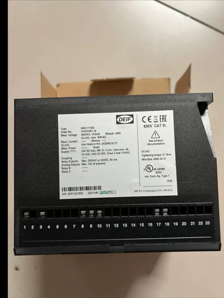 DEIF HAS-111DG Paralleling Relay thumbnail