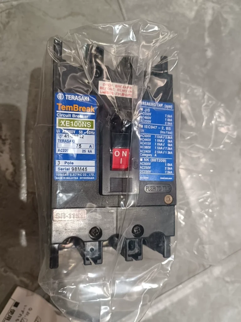 Terasaki XE100NS 3P 75A PM TemBreak Circuit Breaker