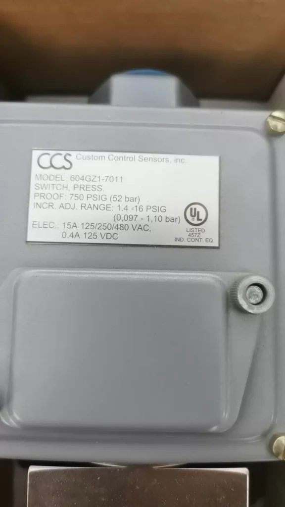 CCS 604GZ1-7011 Pressure Switch thumbnail