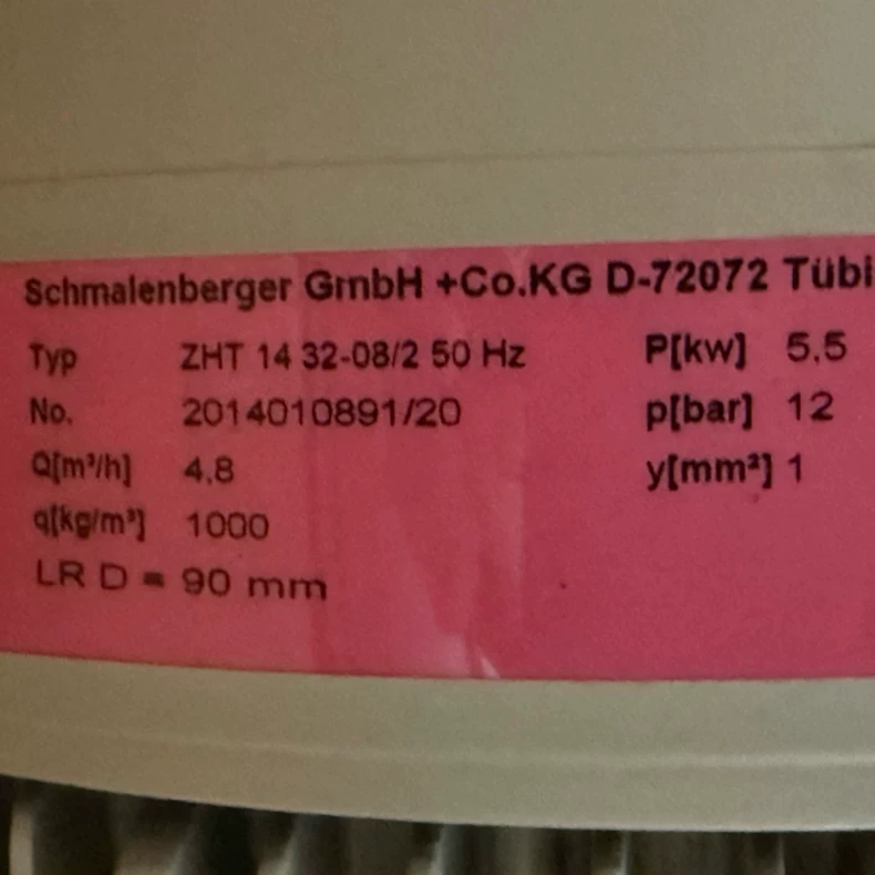 Schmalenberger ZHT 14 32-08/2 Multistage Pump thumbnail