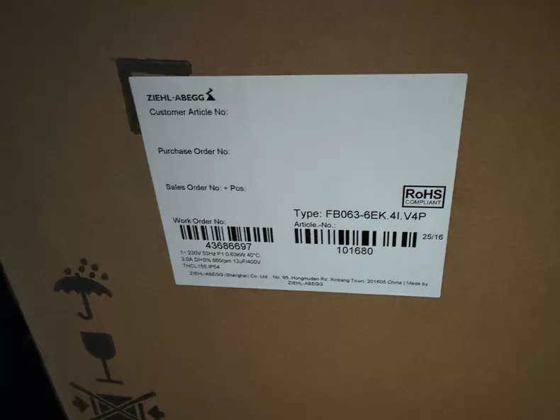 Ziehl-Abegg FB050-4EK.4I.V4P FB063-6EK.4I.V4P cooling fan