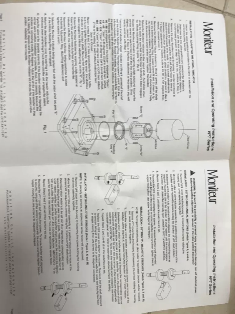 Moniteur Devices FMYB-5420 Valve Position Switch thumbnail