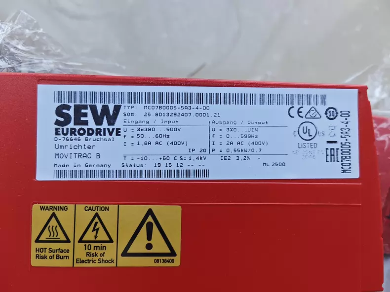 SEW MC07B0005-5A3-4-00 Inverter thumbnail
