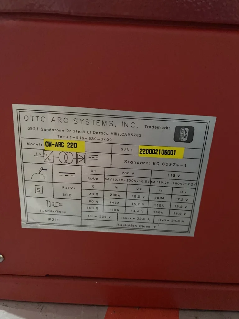 OTTO ARC Power Source OW-ARC 220 thumbnail