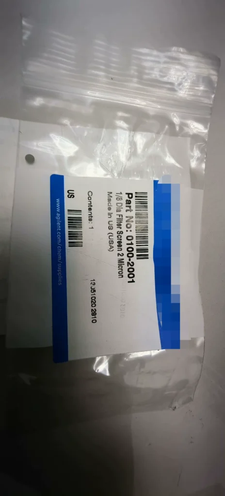 Agilent 0100-2001 Filter