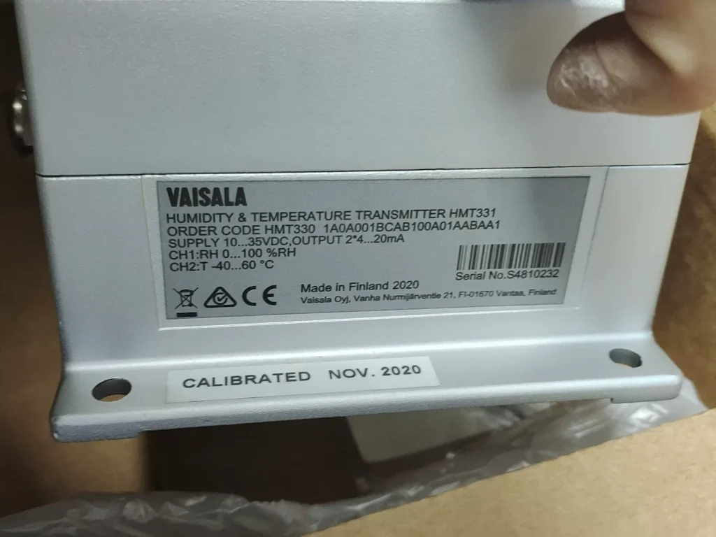 Vaisala HMT331 1A0A001BCAB100A01AABAA1 Transmitter thumbnail