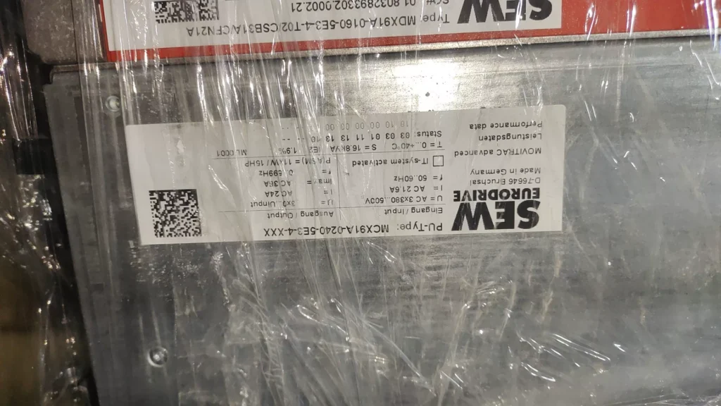 SEW-EURODRIVE MDX91A-0160-5E3-4-T02 Variable Frequency Drive thumbnail