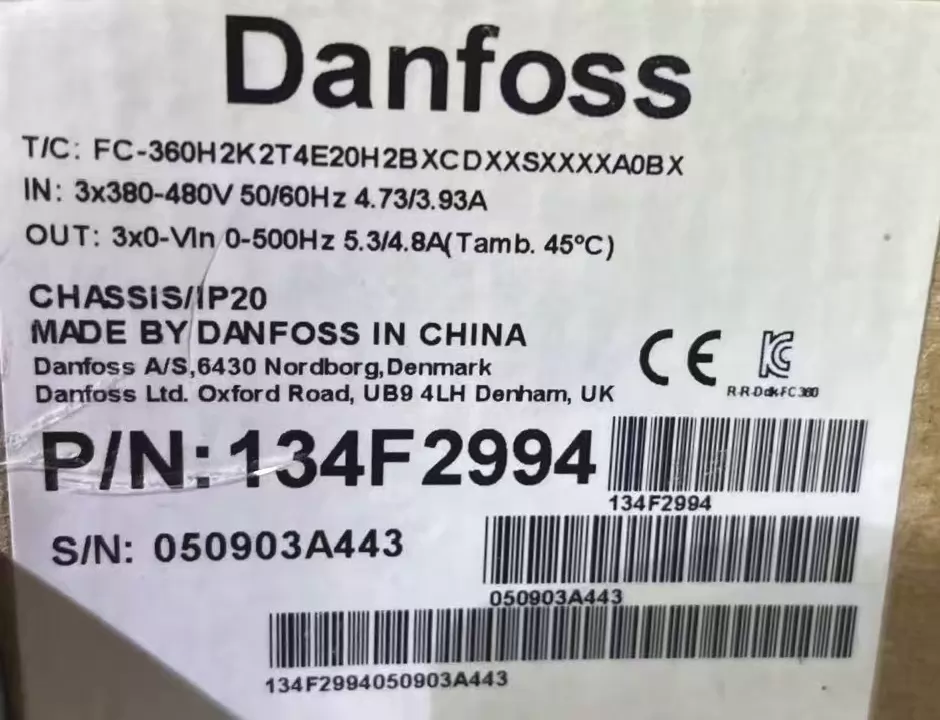 Danfoss FC-360H2K2T4E20H2BXCDXXSXXXXA0BX Frequency Converter