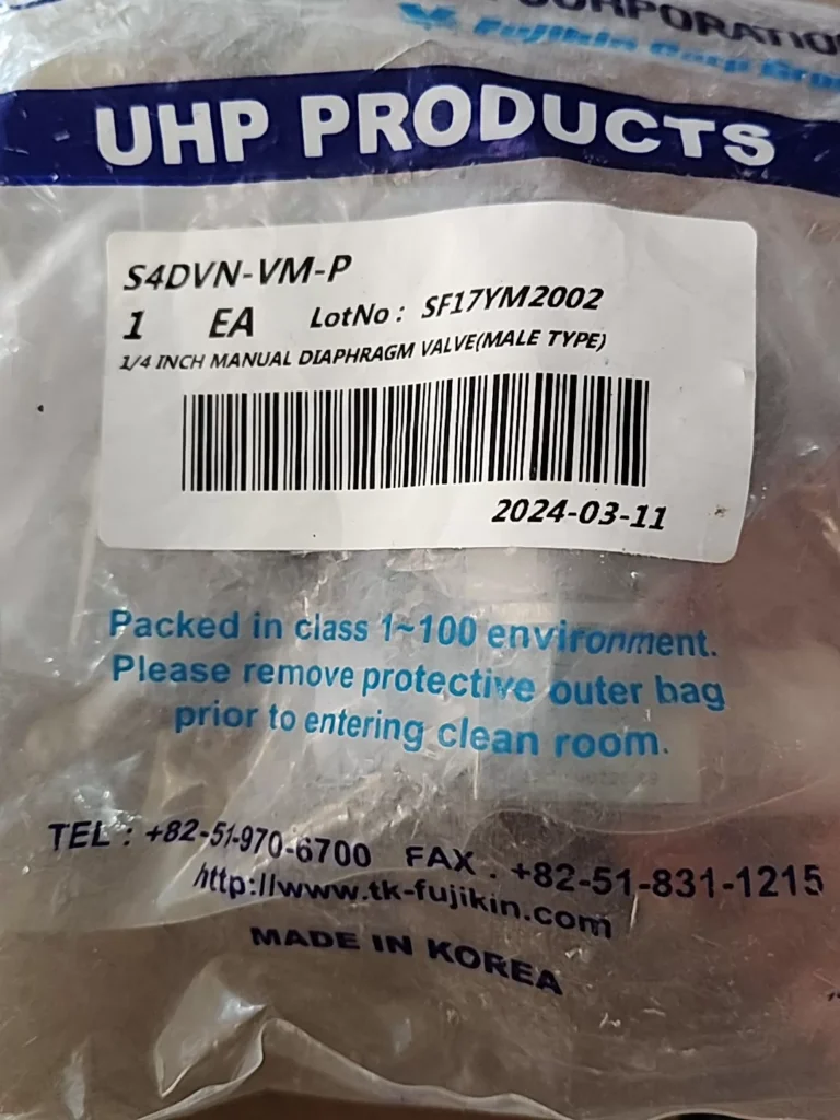 Fujikin S4DVN-VM-P Diaphragm Valve thumbnail