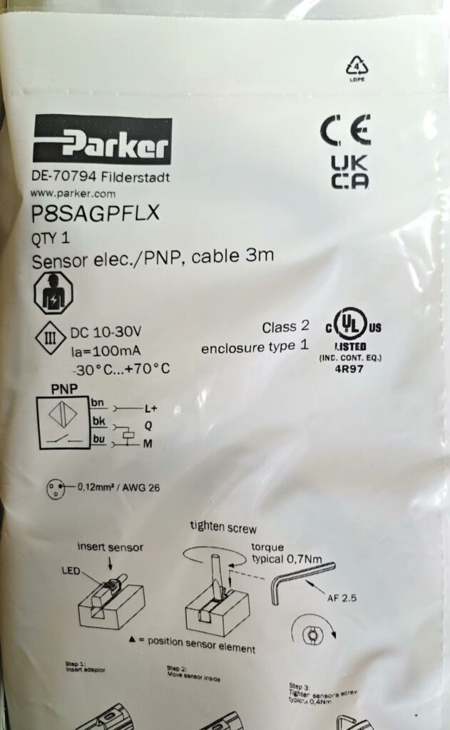 Parker P8SAGPFLX Pressure Sensor
