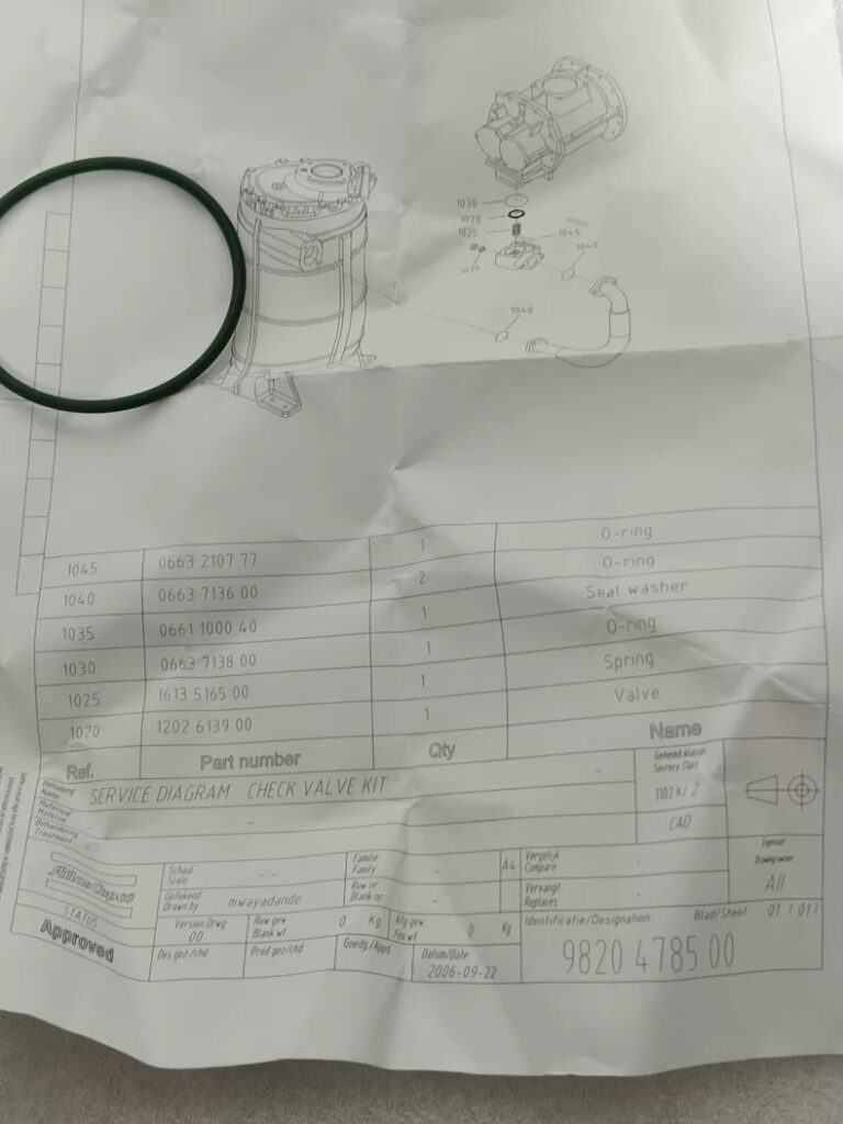 Atlas Copco 2901050300 Check Valve