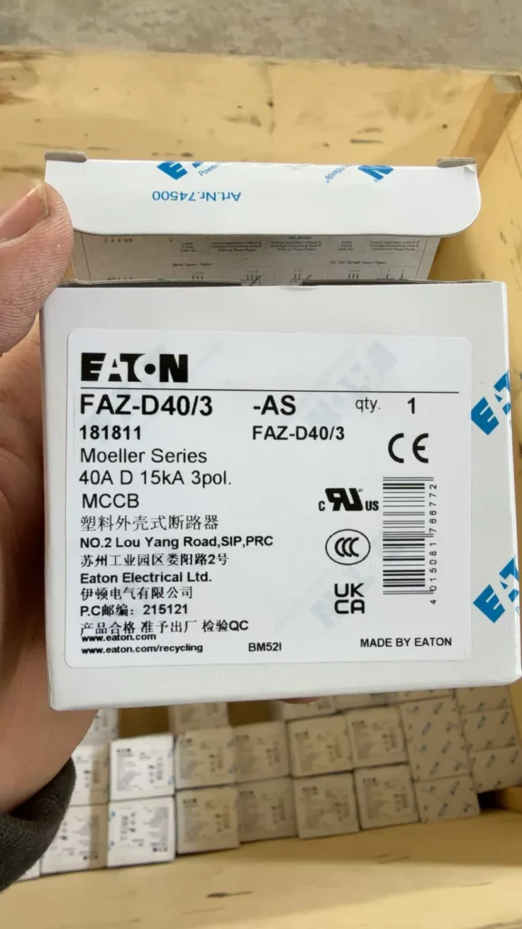Eaton FAZ-D40/3-AS Circuit Breaker