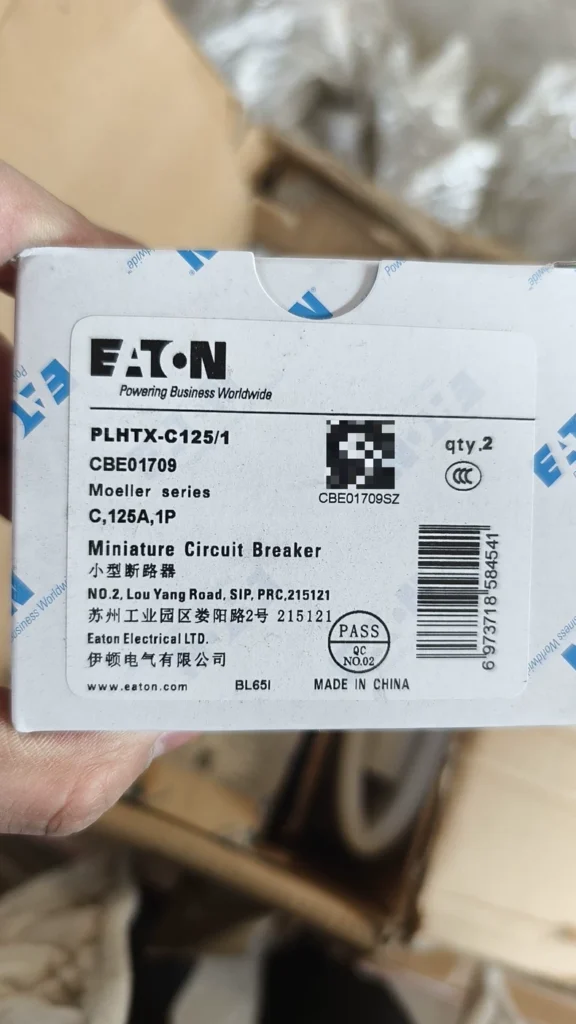 Eaton PLHTX-C125/1 Circuit Breaker